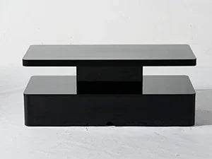 Double-Layer Design for Living Room Green Coffee Table Modern Stylish Coffee Table With 16 Colors LED Lights Black Furniture