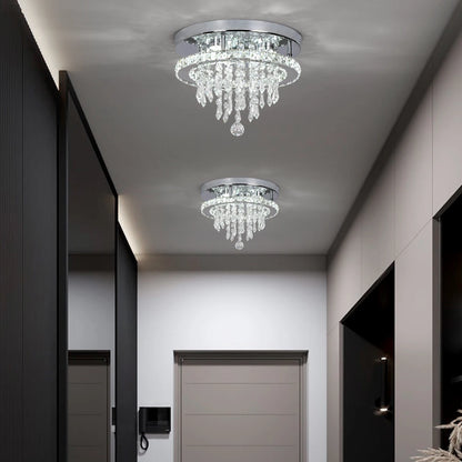 Plafonnier moderne en cristal à LED avec design soleil et lune, luminaire suspendu pour salon, salle à manger, chambre à coucher