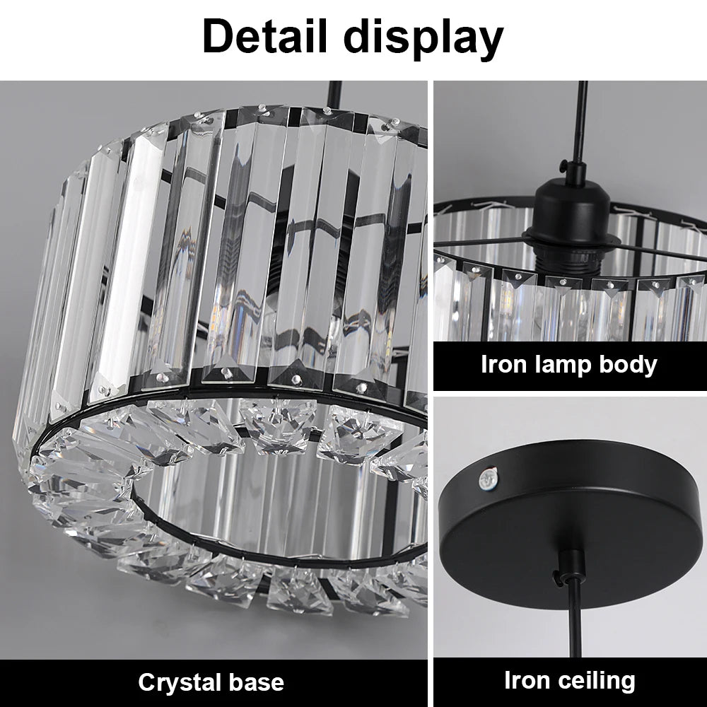 Lampe suspendue à LED en verre, lampe de plafond moderne réglable pour salon, salle à manger, allée nordique, décoration de balcon, couloir, luminaire suspendu