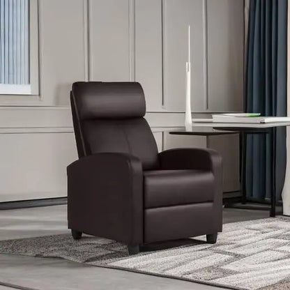 Fauteuil inclinable en similicuir, canapé inclinable réglable, siège inclinable moderne, fauteuil club, siège de cinéma maison, marron