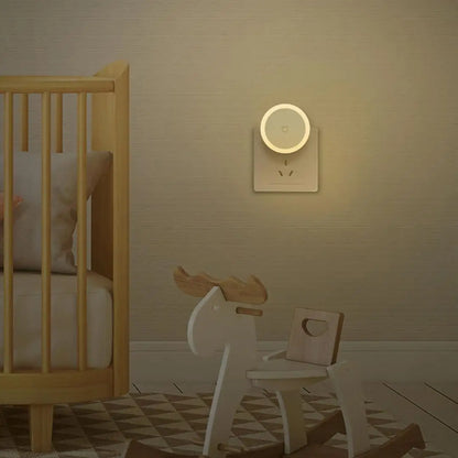 Xiaomi Mijia Luz de noche enchufable 0,4 W Interruptor táctil Se enciende automáticamente por la noche Luces LED Lámpara de noche Dormitorio Lámpara