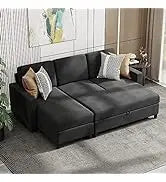 Convertible Sectional Sofas Couches for Living Room,L Shaped Couch with Storage Ottoman,Small Sectional 3 Seater Sofa Small