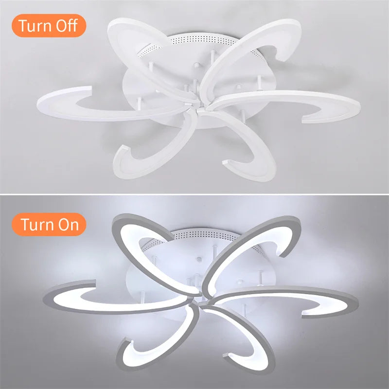 Lámpara de araña LED acrílica moderna para interiores, dormitorio, sala de estar, plafón de atenuación, accesorios de iluminación de cocina, luces colgantes, lustres de decoración