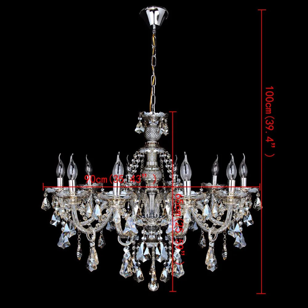 Yonntech 4/6/8/10/15 arms Lights Crystal Chandelier Pendant Ceiling Light Chandelier Lamp Living room light Vintage