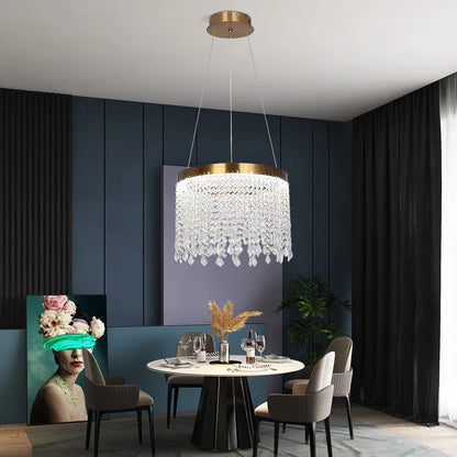 Modern Crystal Pendant Lighting Led Ceiling Lamp Kitchen Island Chandelier Nordic Living Dining Room Home Appliance Fixture