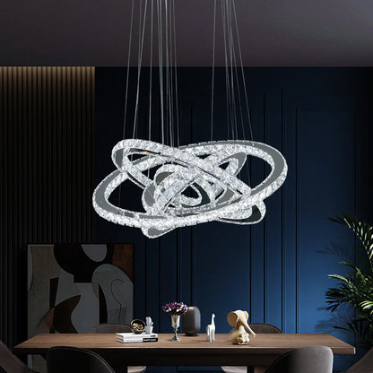 Lustre en cristal moderne grand luminaire suspendu en cristal pour salon chambre plafonnier lustres luminaire plafonnier