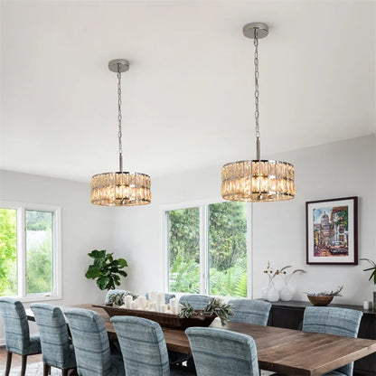 Luxury Pendant Light Crystal LED Chandelier Nordic Home Decor Ceiling Lamp Modern Kitchen Island Dining Living Room Fixture Lum