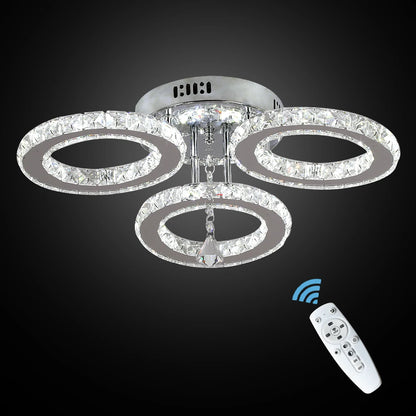 Crystal Led Ceiling Lamp With Remote Control Modern Chandelier Light Hanging Pendant Lamps Indoor Decora Surface Mounted Fixture