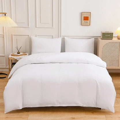 American Style Spring Autumn Bedding Set White King Queen Full Single Bed sheet Duvet Cover Pillowcase 3/4pcs