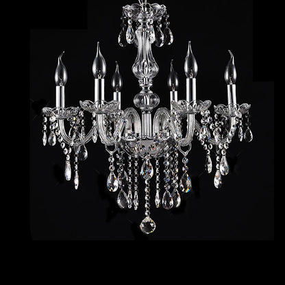 Samger Classic 6 Lights Tassels Chandelier 6 arms Crystal Lustre Light Ceiling Light Lamp Lighting