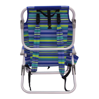 Chaise de plage en aluminium avec sac à dos Mainstays, multicolore