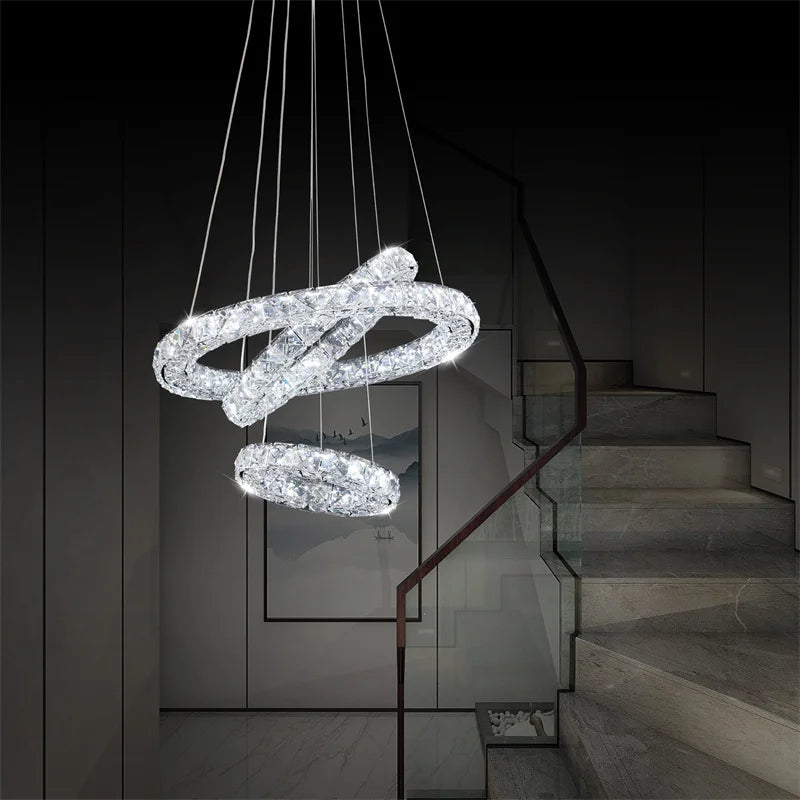 Lampe suspendue moderne nordique de luxe K9 cristal LED lustre salon salle à manger plafonnier luminaire chambre décoration de la maison luminaire