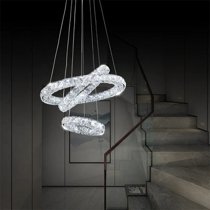 Modern Pendant Light Nordic Luxury K9 Crystal Led Chandelier Living Dining Room Ceiling Lamp Luminarie Chambre Home Decor Fixtur