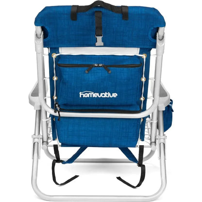 Ensemble de 2 chaises de plage, réglables sur 5 positions, porte-gobelet et support pour téléphone, fauteuil inclinable pliable pour patio.