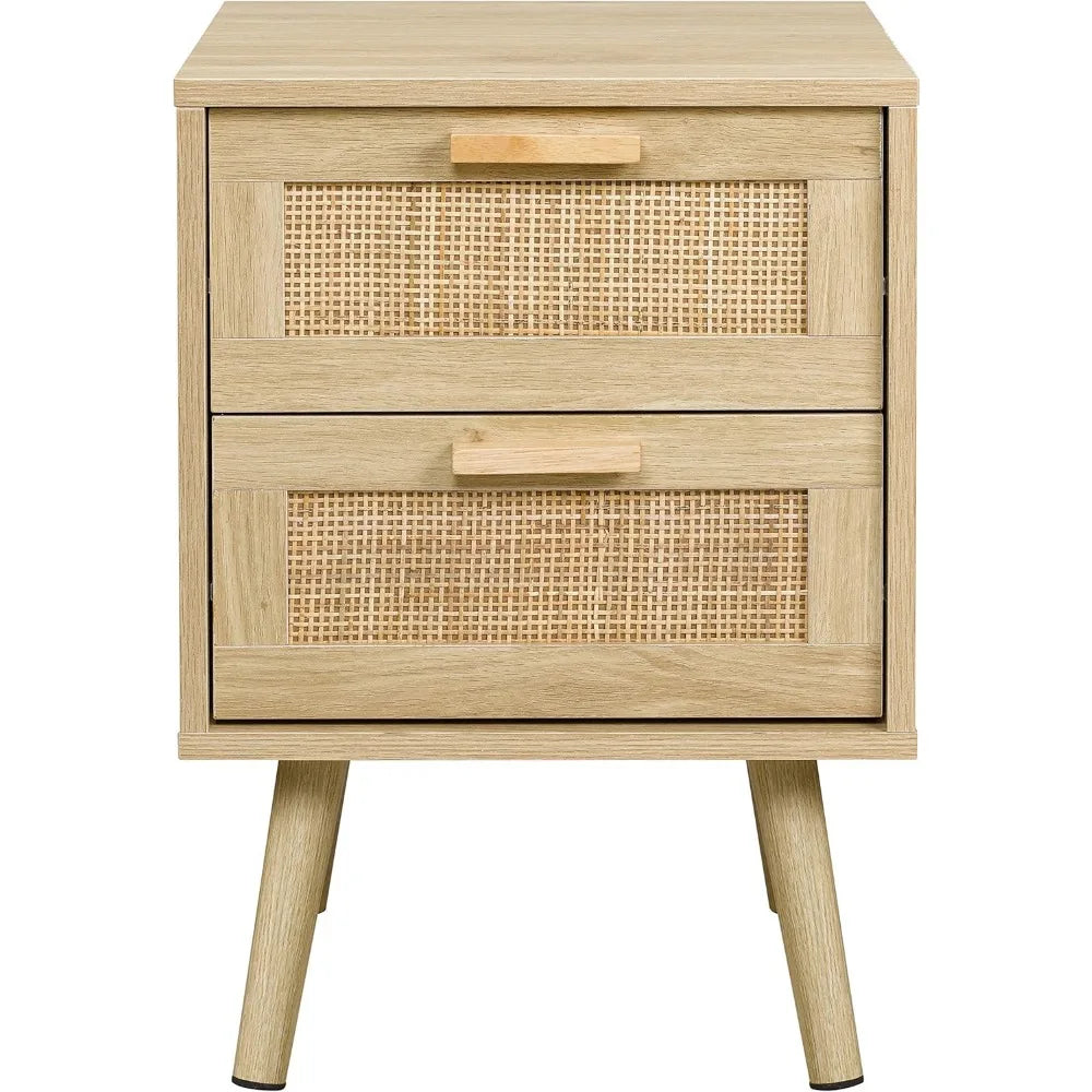 Ensemble de 2 tables de chevet, table d'appoint pour chambre à coucher, table d'appoint en bois avec rangement pour chambre à coucher, table de chevet, meubles mobiles pour la maison