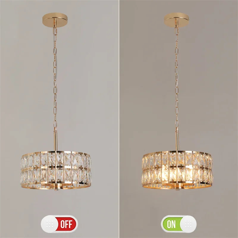 Luxury Pendant Light Crystal LED Chandelier Nordic Home Decor Ceiling Lamp Modern Kitchen Island Dining Living Room Fixture Lum