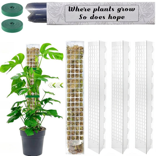 Poteau de mousse en plastique pour plantes grimpantes d'intérieur, tuteurs de protection, bâton de mousse pour la croissance des plantes, accessoires de support de jardin