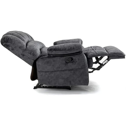 Large, Soft, Extra Wide Overstuffed Arm and Back, Single Sofa Chair for Living Room Bedroom,Gray, 40" W Manual Recliner