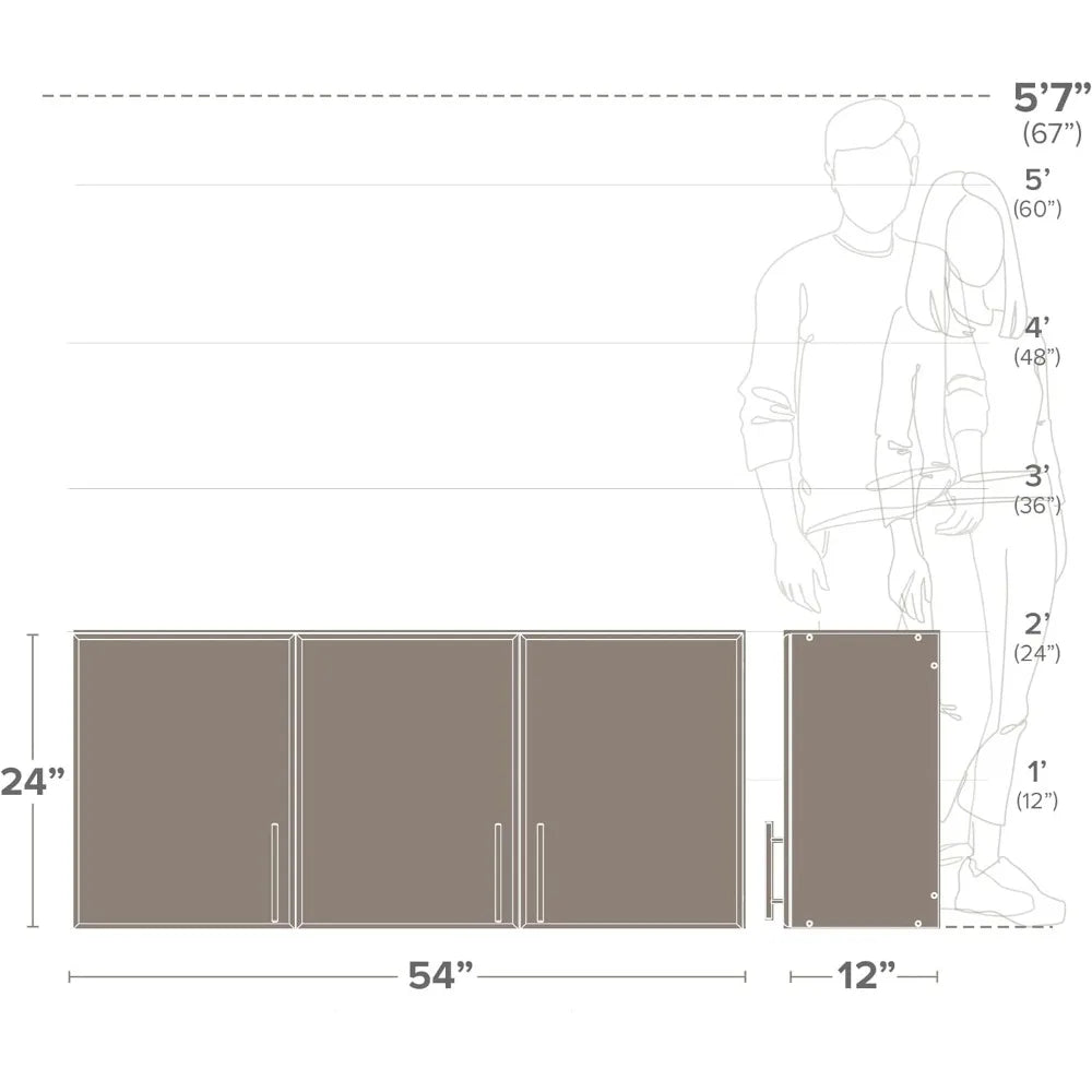 3-Door Wall Cabinet/Pantry Storage Cabinet | White Closet Closet for Clothes Organizer Wardrobe Home Furniture Open Closets Room