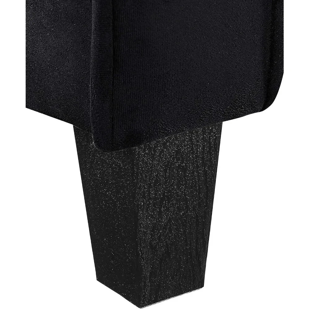 Canapé Harrington, noir, 31,5" P x 78,7" L x 32,7" H, doux, confortable et atmosphérique, convient au salon, à la chambre, au bureau