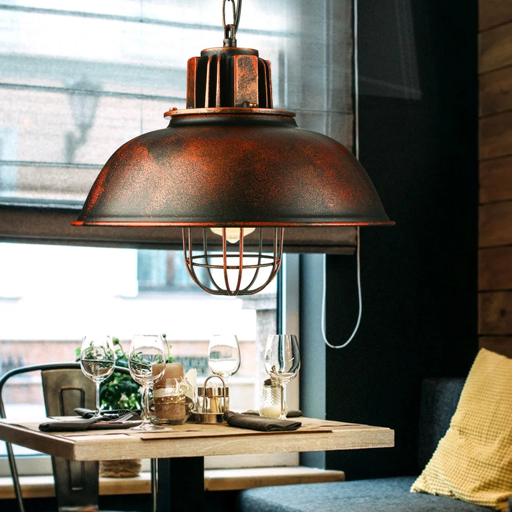 Iron Lamp Shade Retro Chandelier Ceiling Lamps Pendant Light Cafe Pendant Lamp Vintage Pendant Light in Industrial Design