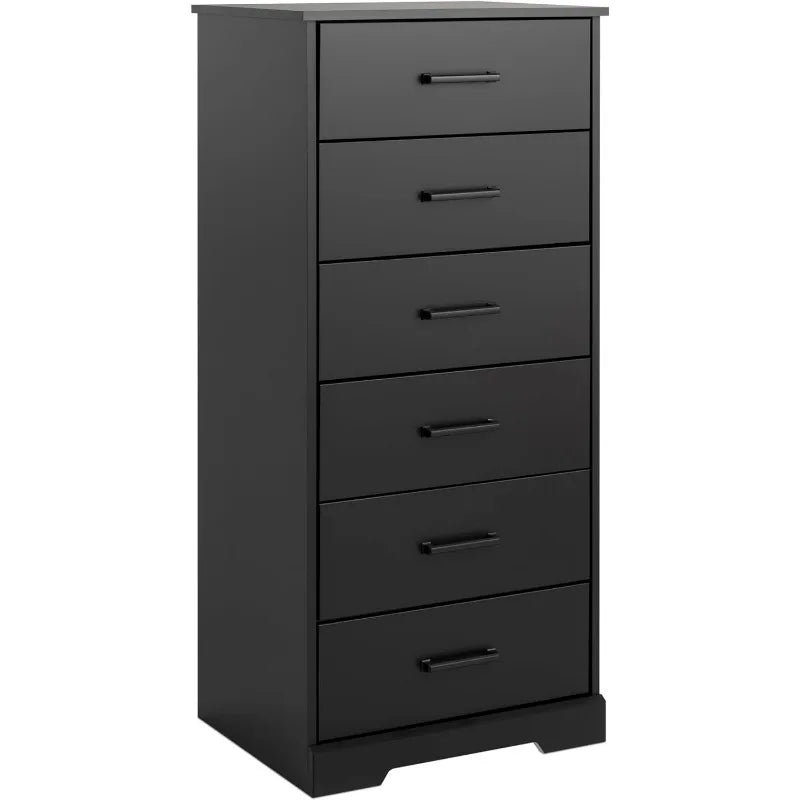 Commode haute blanche Astrid : 16 po P x 20 po L x 52 po H, commode à 6 tiroirs pour chambre à coucher par Prepac - Commode parfaite pour les grands espaces