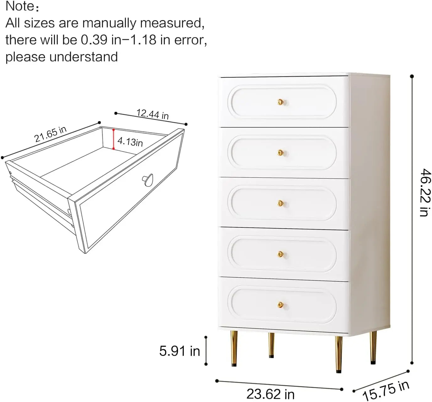 5/6/9 Drawer Dresser for Bedroom,Modern Drawer Chest,Chest of Drawer,Tall Storage Dresser Cabinet Organizer Unit with Metal Legs