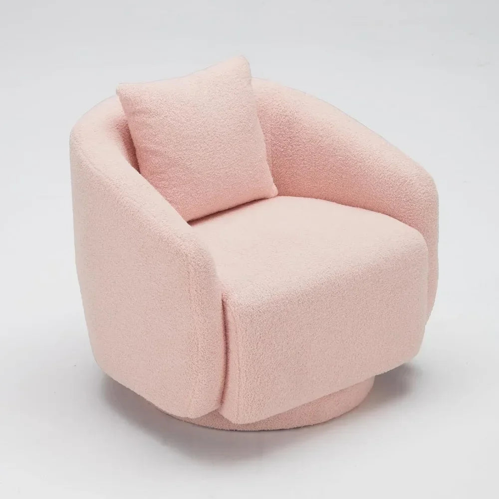 Swivel Accent Chair Armchair Living Room Chairs Round Barrel Chair for Living Room Bedroom Waiting Room Office Home Furniture