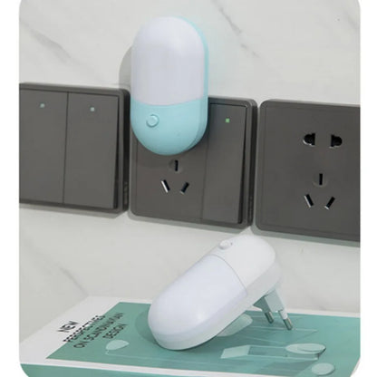 Lámpara de noche UooKzz, luz de noche, enchufe UE EE. UU., luz de noche LED, CA 220 V, lámpara de dormitorio, regalo para niños, linda lámpara de noche para pasillo, WC