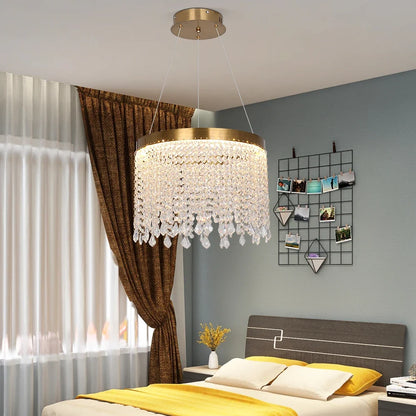 Modern Crystal Pendant Lighting Led Ceiling Lamp Kitchen Island Chandelier Nordic Living Dining Room Home Appliance Fixture