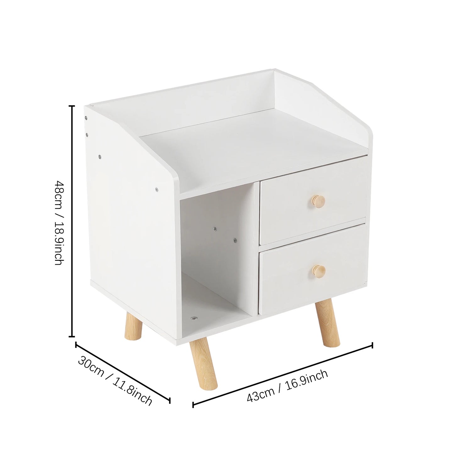 Mesita de noche blanca con cajón, mesita de noche, mesa auxiliar para lugares pequeños, mesa de cama, mesas auxiliares para sala de estar, dormitorio, archivador