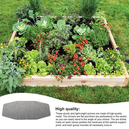 Garden Bed Corners 4pcs DIY Garden Bed Metal Corner Connector Gardening Furniture Patio Plant Support Structures For Park