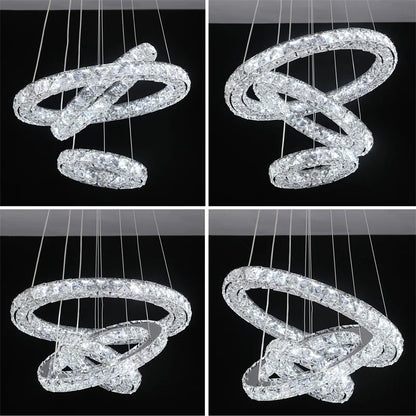 Modern Pendant Light Nordic Luxury K9 Crystal Led Chandelier Living Dining Room Ceiling Lamp Luminarie Chambre Home Decor Fixtur