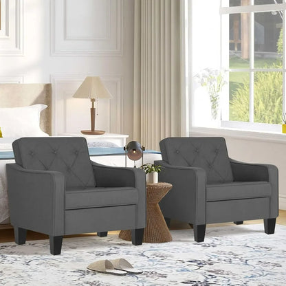 Living room chair accent chair 2-piece set, waiting room armchair, bedroom reading chair, comfortable club chair plush