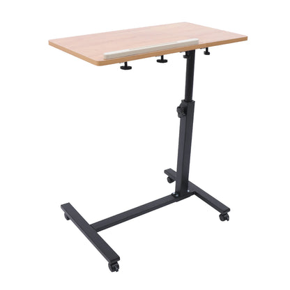 Bureau d'ordinateur portable réglable en hauteur, chariot roulant à angle au-dessus du lit, support de table d'hôpital