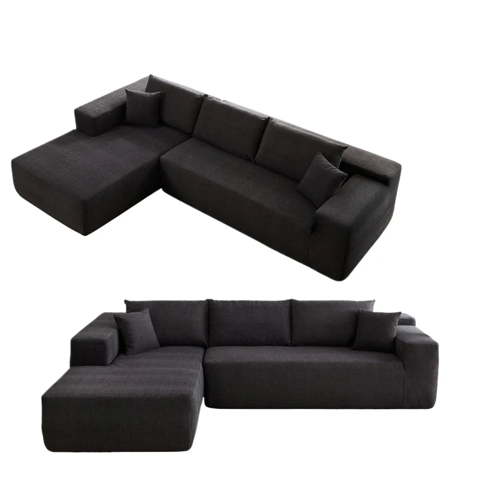 Modern L-Shape Modular Sectional Sofa,Simplified Style Upholstered Sofa Couch,2 Piece Free Combination Sofa for Living Room