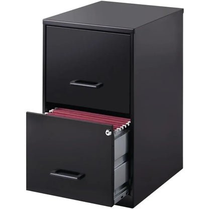 2 Drawer Letter File Cabinet in Black