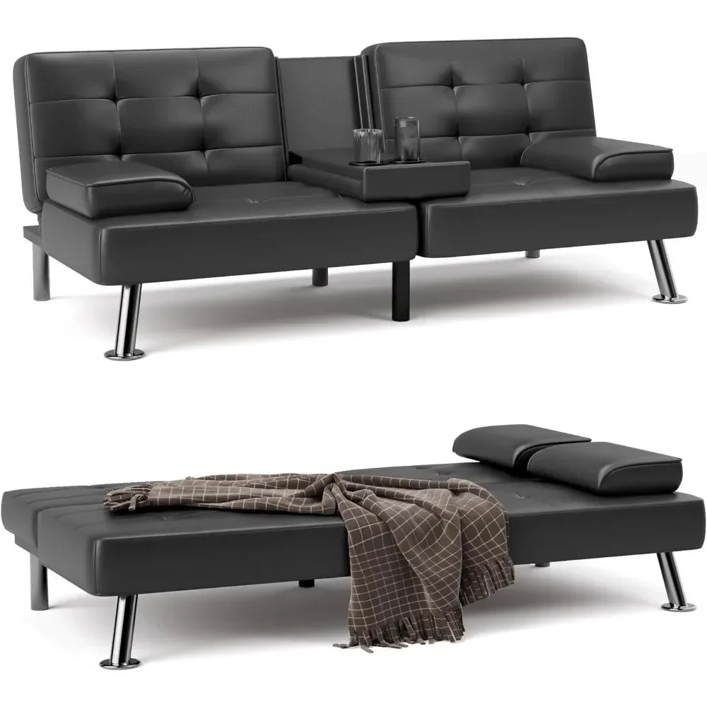 Sofá cama reversible convertible, sofá cama extraíble con chaise longue de almacenamiento, muebles de tela de lino para sala de estar, apartamento