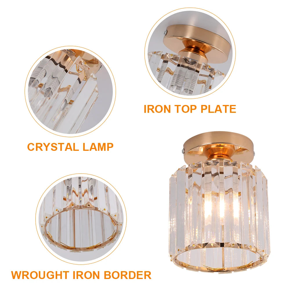 Modern K9 Crystal Pendant Light Led Ceiling Lamp Living Dining Room Nordic Chandelier Aisle Kitchen Island Decor Balcony Fixture