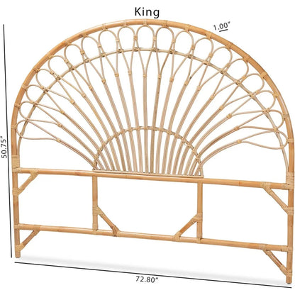 Tête de lit autonome en rotin naturel, têtes de lit Queen