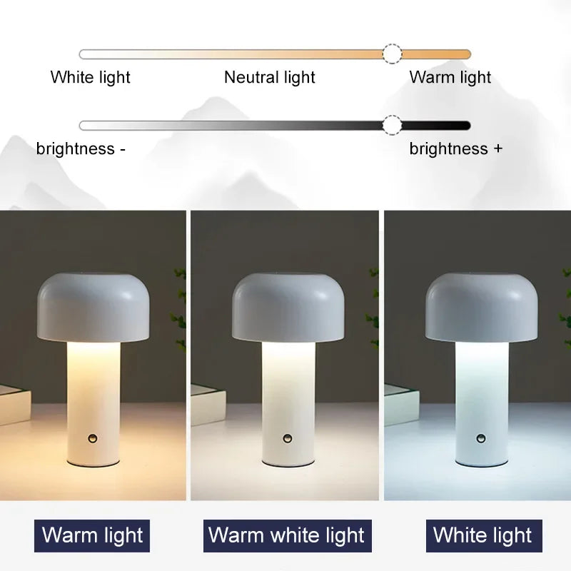 Lámpara de mesa de cristal con forma de macarrón, lámpara de escritorio con forma de tarta de huevo, atenuación tricromática, decoración de dormitorio, iluminación para sala de estar