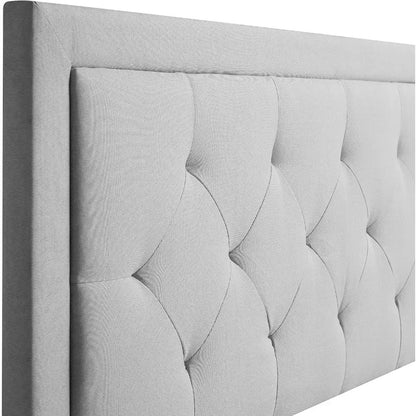 Headboard, padded platform bed frame with headboard - no spring box required - large headboard