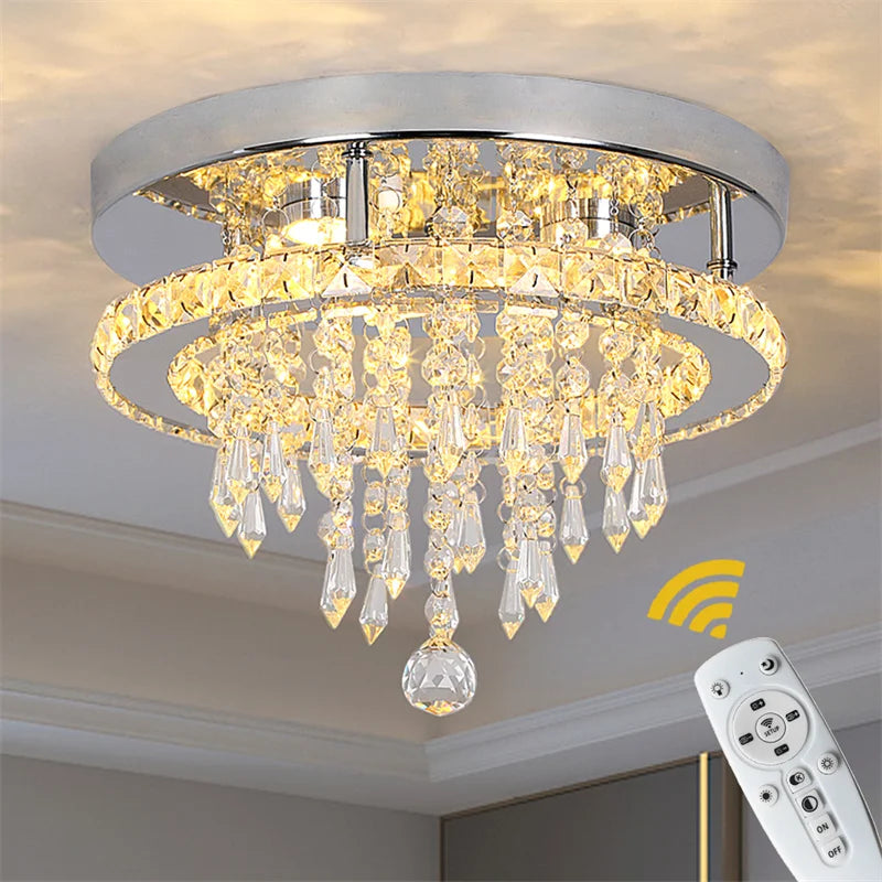 Modern Dimmable For Bedroom Pendant Light With Remote Control Dining Room Fixtures Home Decor Hanging Chandelier Ceiling Lamp