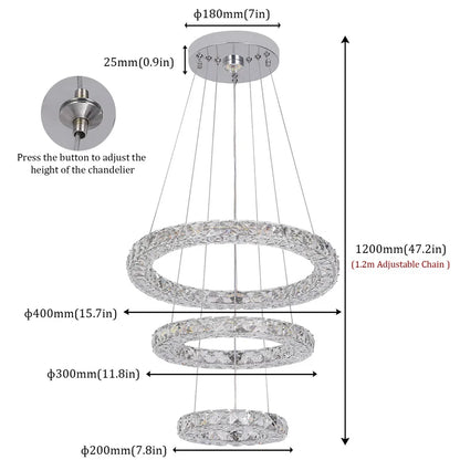 Lampe suspendue moderne nordique de luxe K9 cristal LED lustre salon salle à manger plafonnier luminaire chambre décoration de la maison luminaire