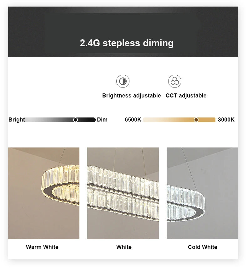 Modern Rectangle Crystal Led Pendant Light Luxury Mirror Stainless Steel Hanging Lamp Indoor Lighting Restaurant Led Lustres