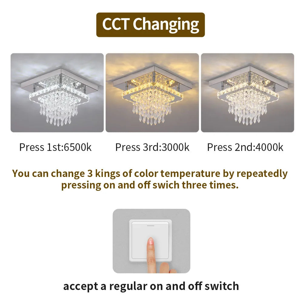 Modern Luxury Crystal Led Pendant Light Rain Drop Chandelier Ceiling Lamp Dining Living Room Nordic Decor Indoor Hanging Fixture