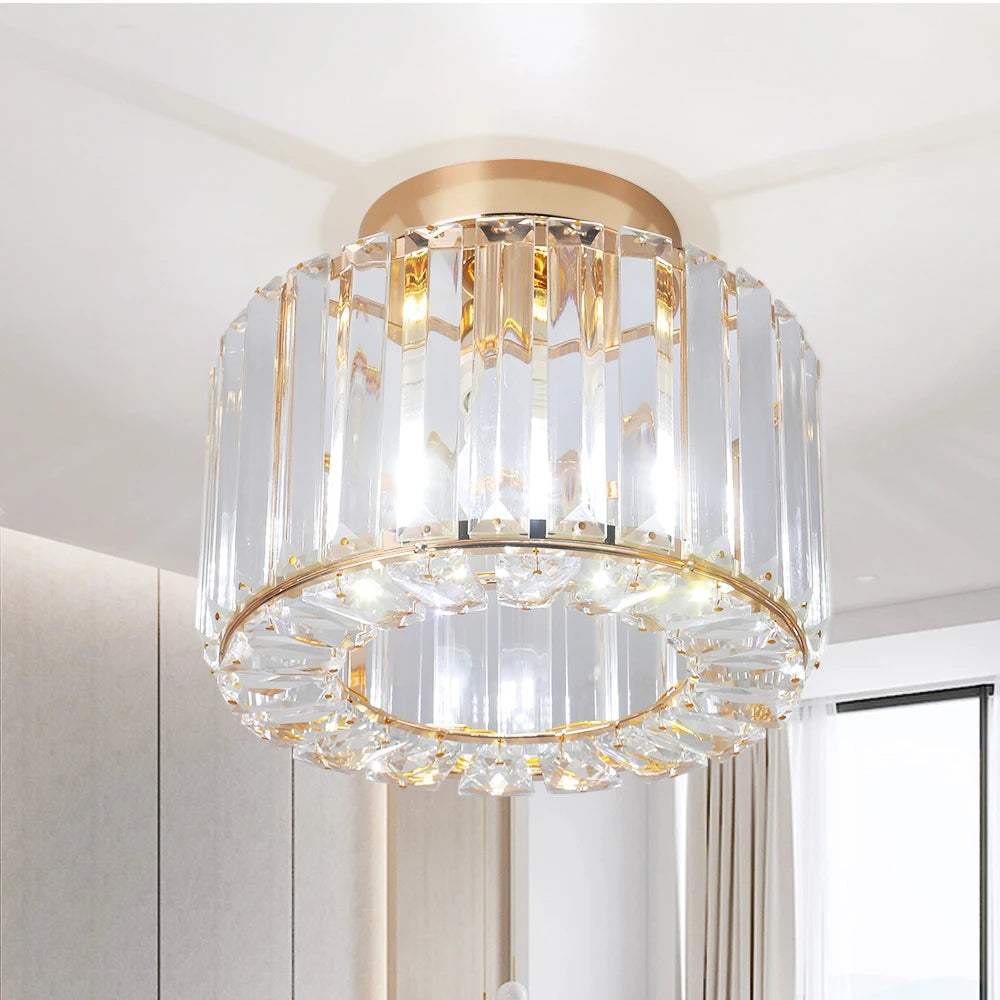 Modern Ceiling Lamp Mininalist Led K9 Crystal Ceiling Light Chandelier Bedroom Decor Luxury Living Dining Room Balcony Corridor