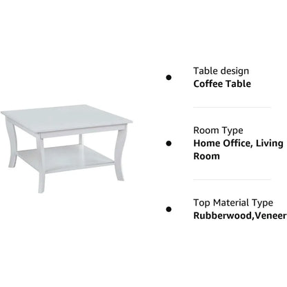Table basse carrée Table centrale de salon Meubles de salon Tables et chaises de conférence blanches sans frais de transport Tables basses modernes du milieu du siècle