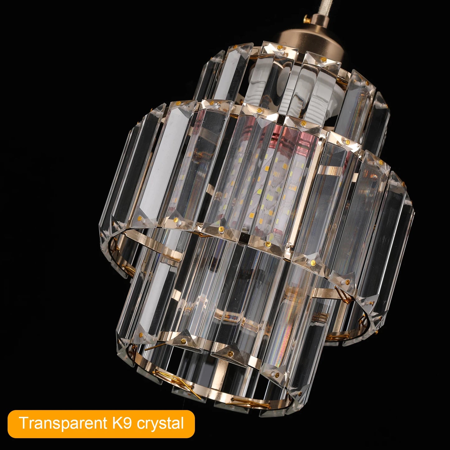 K9 Crystal Pendant Ceiling Lamp Modern Chandelier Living Room Nordic House Hanging Light Fixture Hotel Loby Hall Decor Led Lumin