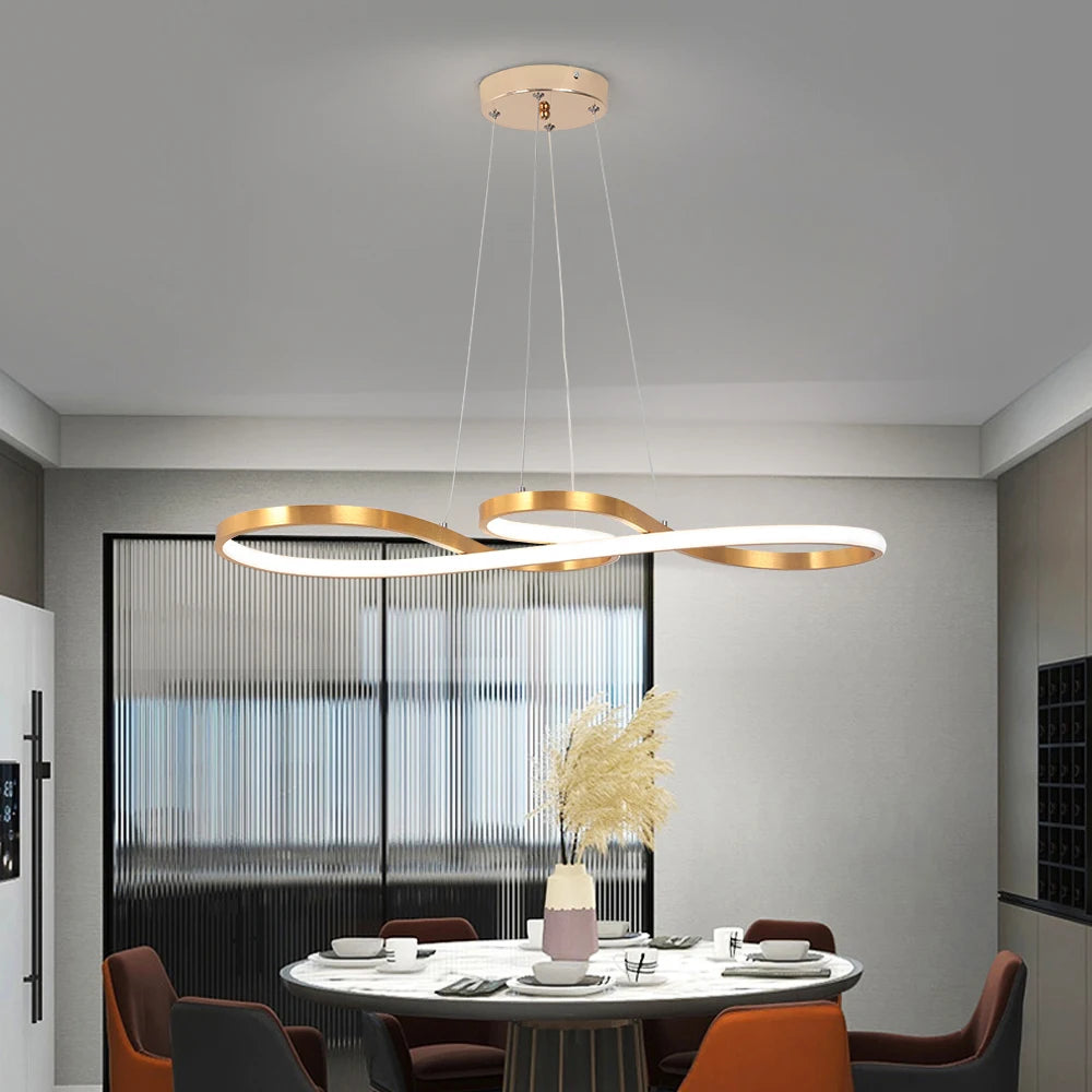 Modern Chandelier Cord Pendant Light Acrylic Led Ceiling Lamp Minimalist Dining Living Room Hotel Decor Luminair Hanging Fixture